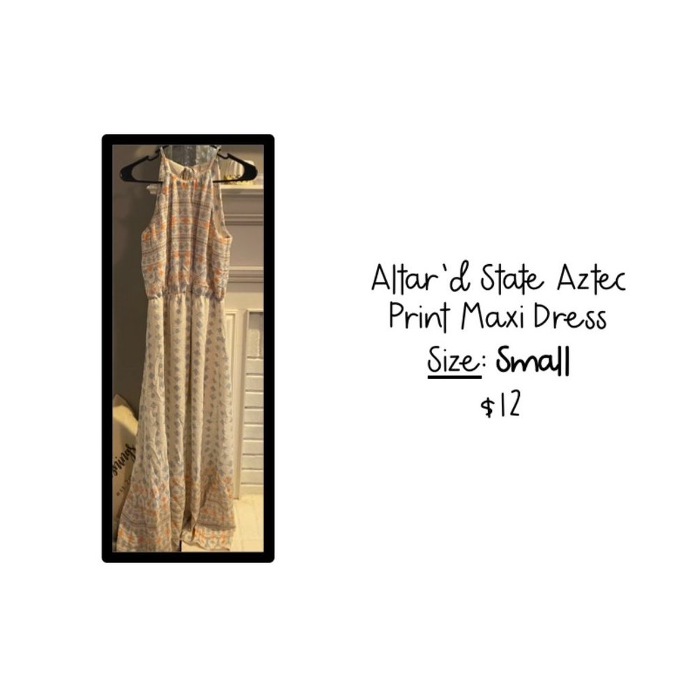 Aztec Print Maxi Dress